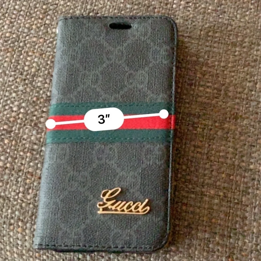 Gucci iPhone X card holder case Gently Loved MISSING LANYARD